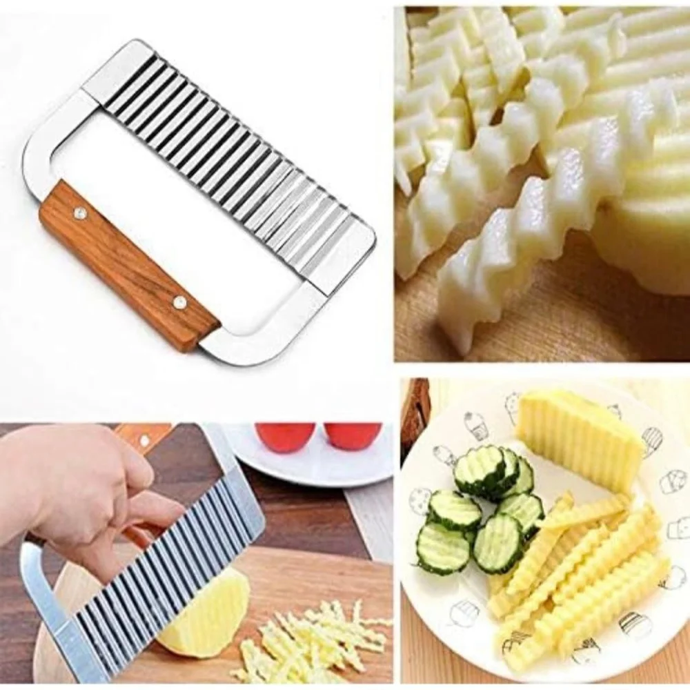 Super Leader‎ Crinkle Cutting Tool One Size Silver Brown